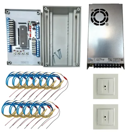 Smart CoB LED Stair lighting Bundle V5-20 (Connector SIMON white) – Warm White